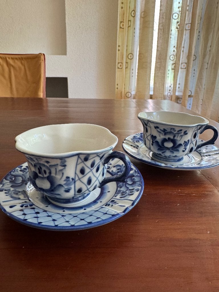 PORSELEIN GHEL THEEPAAR 30€, Ophalen of Verzenden, Nieuw
