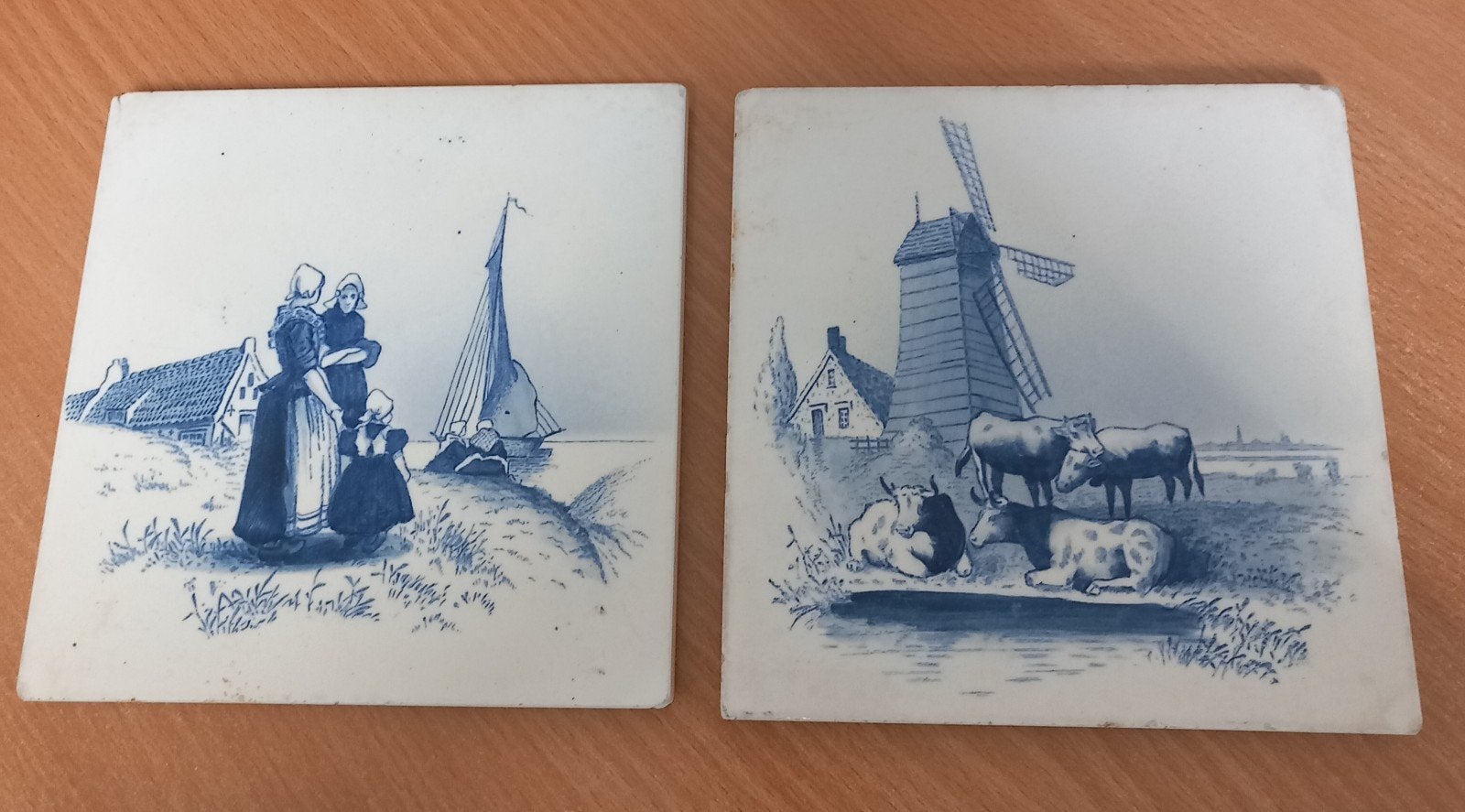villeroy & Boch mozaïek fabriek Mettlach 2 tegeltjes, Ophalen of Verzenden