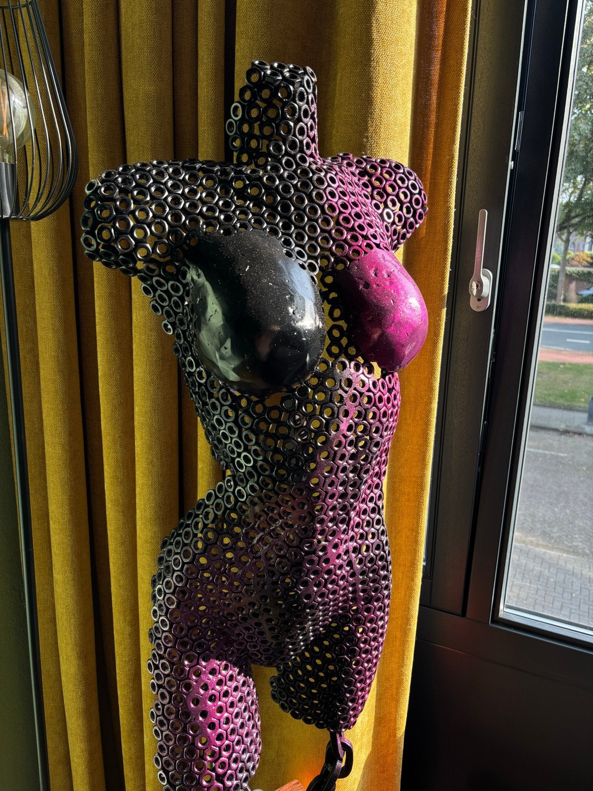 Kunst torso vrouw metaal, Ophalen of Verzenden, Handgemaakt, 1 meter - 2 meter, Beeld