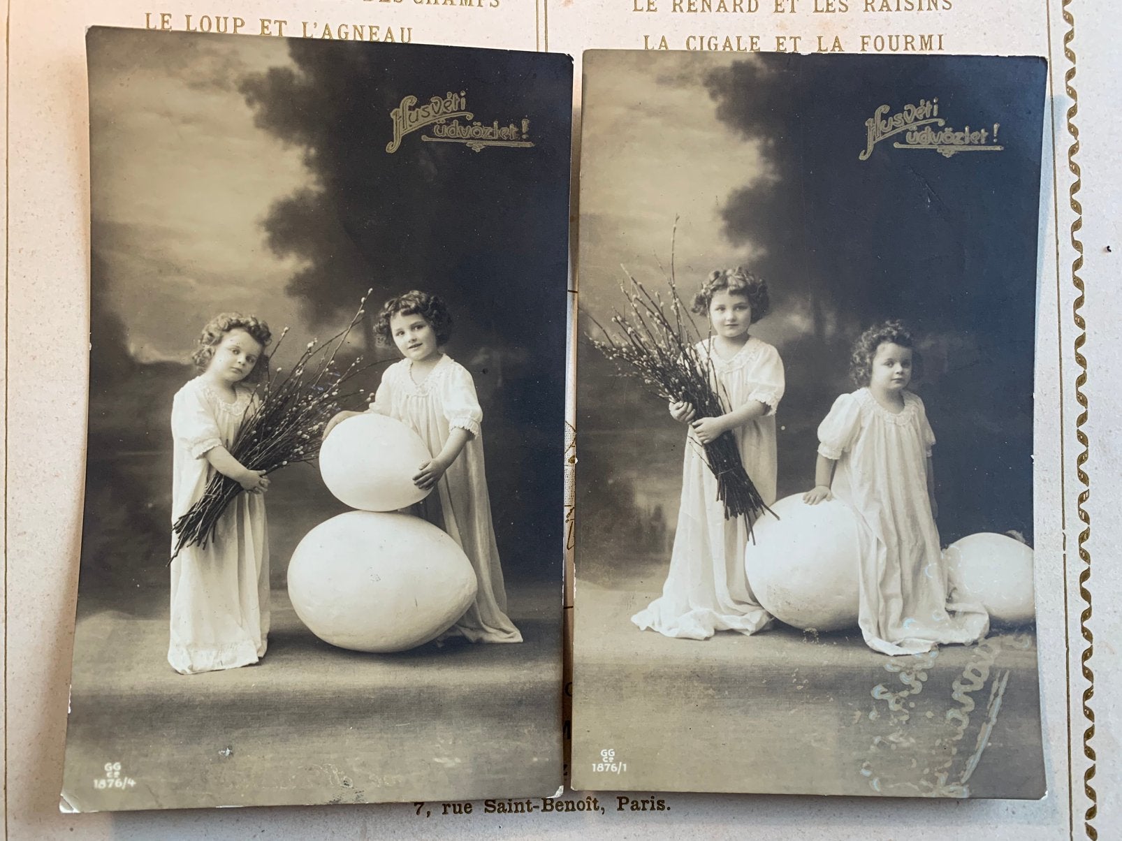 Pasen - Husveti üdvözlet (ME), Ophalen of Verzenden, Voor 1920, Gelopen, Feest(dag)
