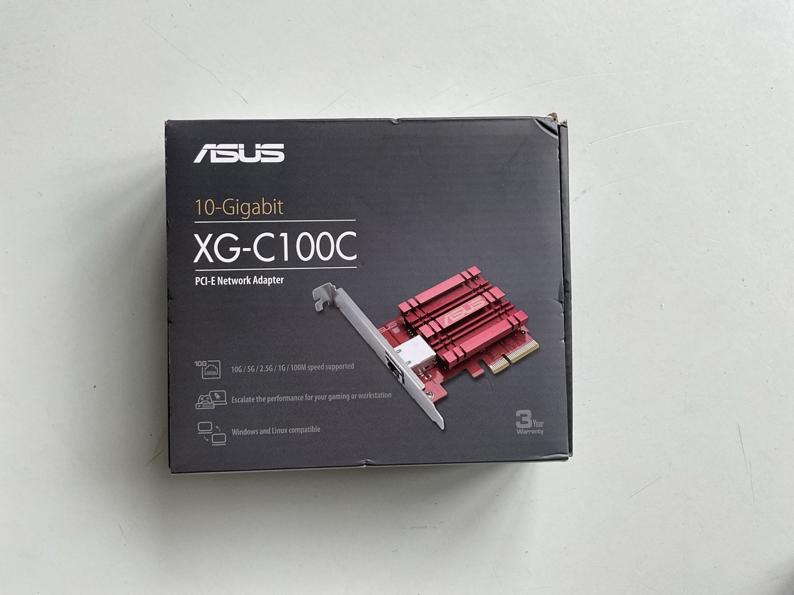 ASUS XG-C100C 10 Gigabit PCI-E Netwerkadapter, Ophalen of Verzenden, Nieuw, Intern