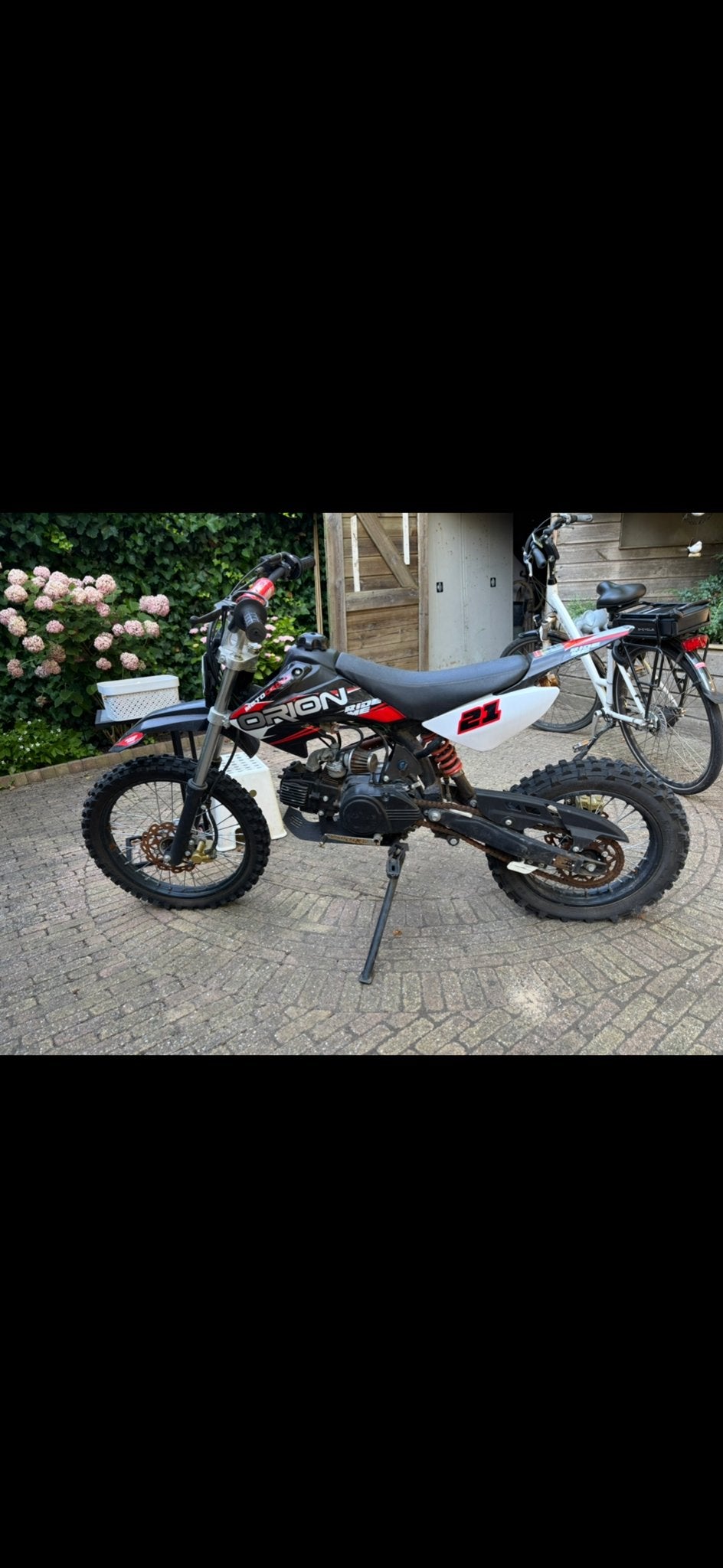 Orion Pitbike 125cc - Gebruikt, Fietsen en Brommers, Minibikes, Midibikes en Pitbikes, Ophalen, Gebruikt, Schijfrem, Pitbike