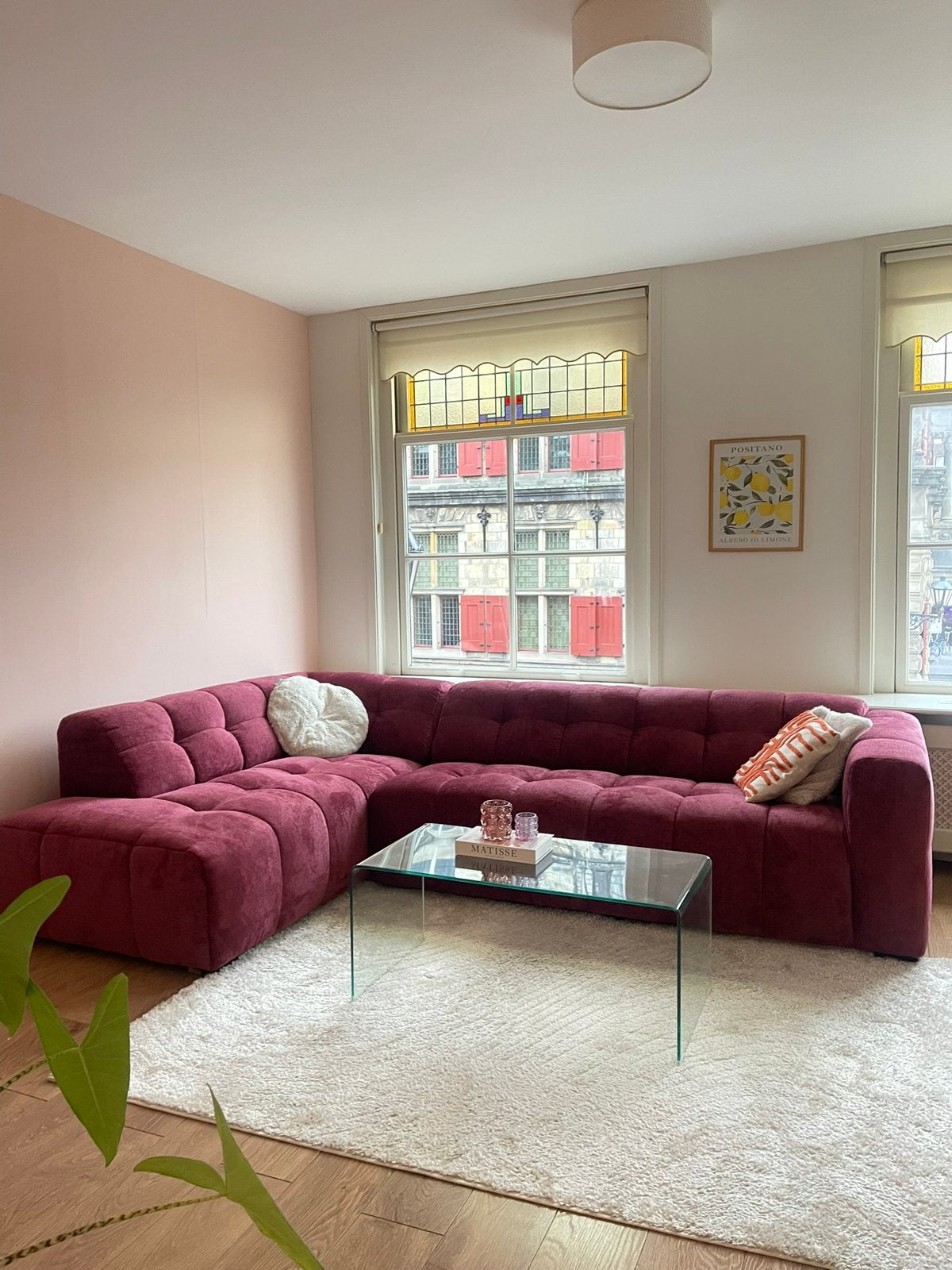 Prachtige Haco Molly loungebank – roze – zo goed als nieuw, Ophalen, Zo goed als nieuw, Stof