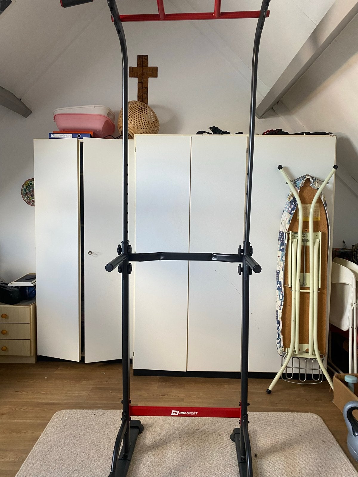 HOP-SPORT HS-2012K Krachttoren - Zwart/Rood, Ophalen, Zo goed als nieuw, Armen, Overige typen