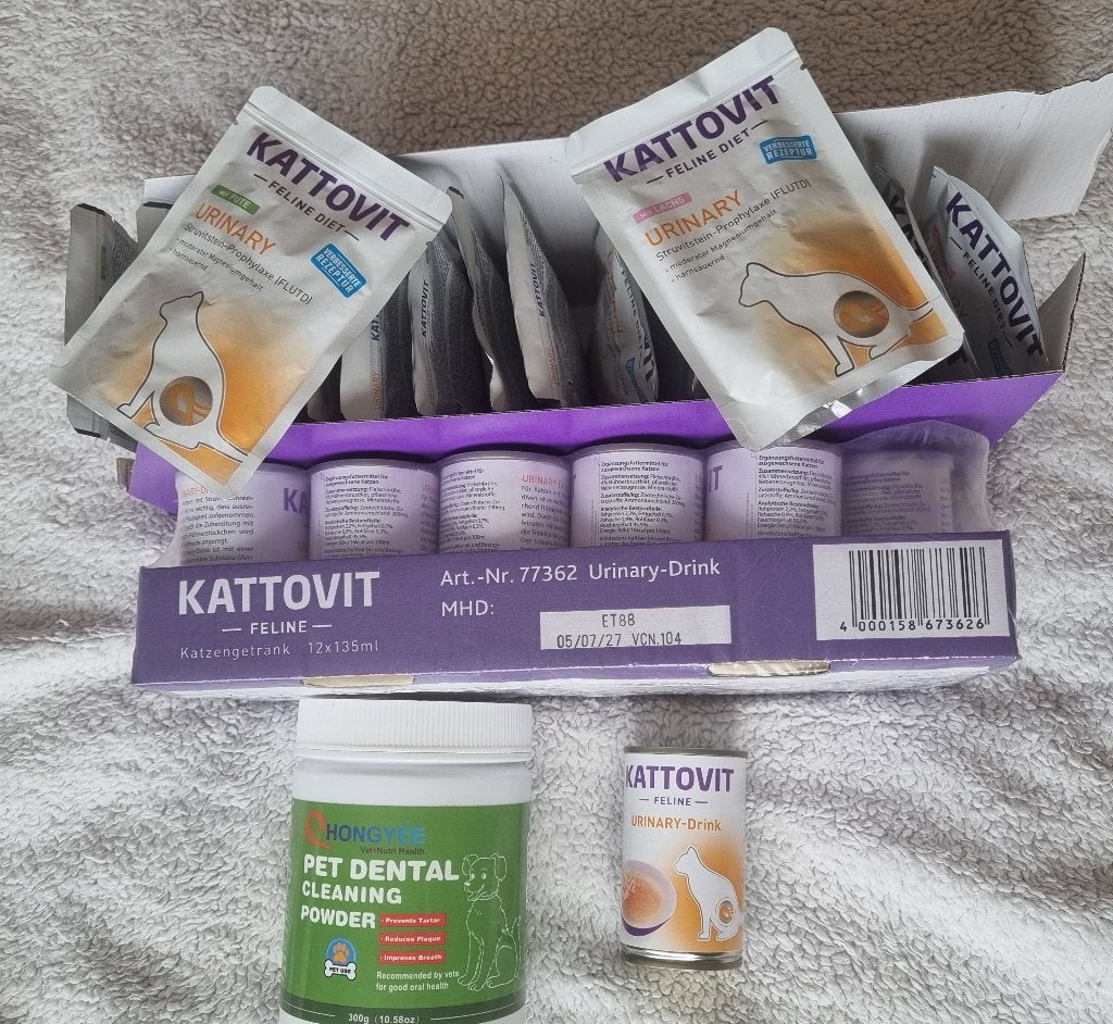 Kattovit Urinary natvoer en tandpoeder, Verzenden, Kat