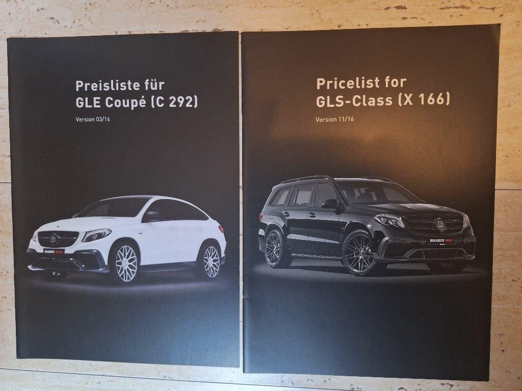 Mercedes Brabus Pricelist 2016 GLS en GLE coupe, Ophalen of Verzenden, Zo goed als nieuw, Mercedes