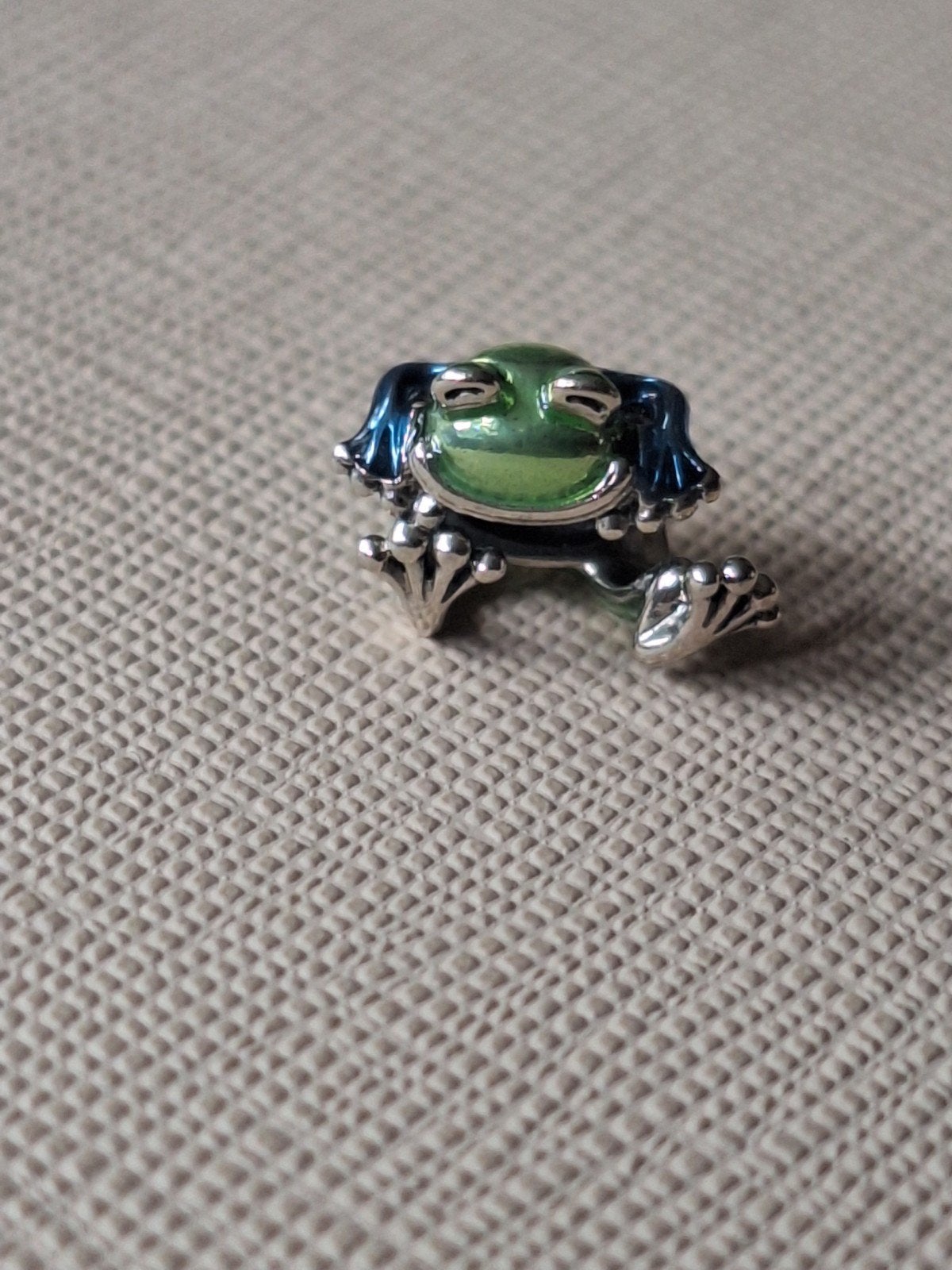 Pandora kikker, Ophalen of Verzenden, Zo goed als nieuw, Zilver, Pandora
