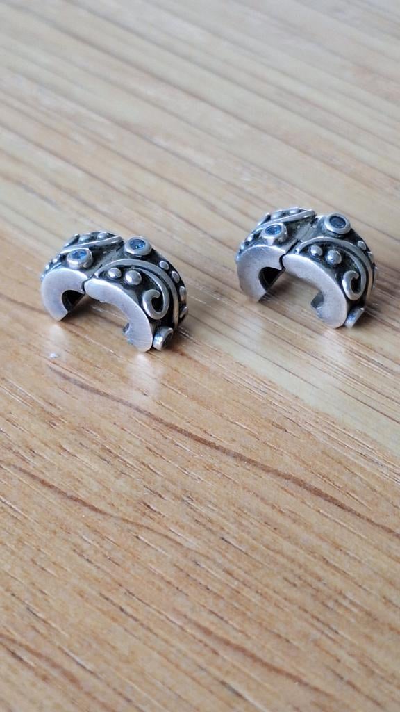 Pandora zilveren clips met voor armband/ketting p.st 22 st, Ophalen of Verzenden, Zo goed als nieuw, Zilver, Pandora