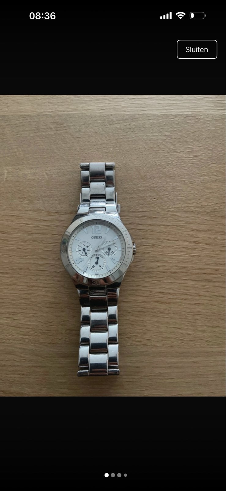 Dames Guess horloge - batterij moet vervangen worden, Ophalen, Gebruikt, Staal, Guess