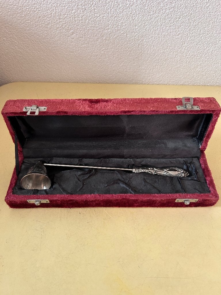 Prachtige Vintage Verzilverde Kaarsendover in Kistje, Ophalen of Verzenden, Zilver