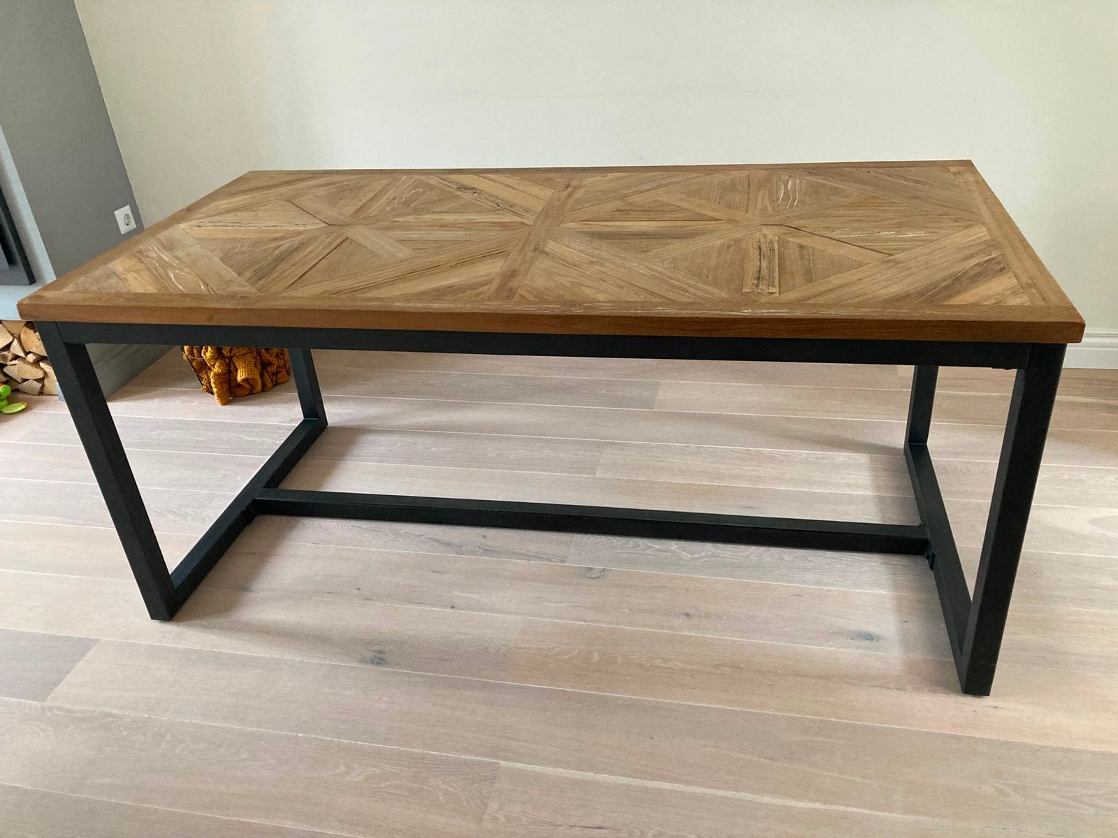 Eikenhouten eettafel, Huis en Inrichting, Tafels | Eettafels, Ophalen, Gebruikt, 50 tot 100 cm, 150 tot 200 cm