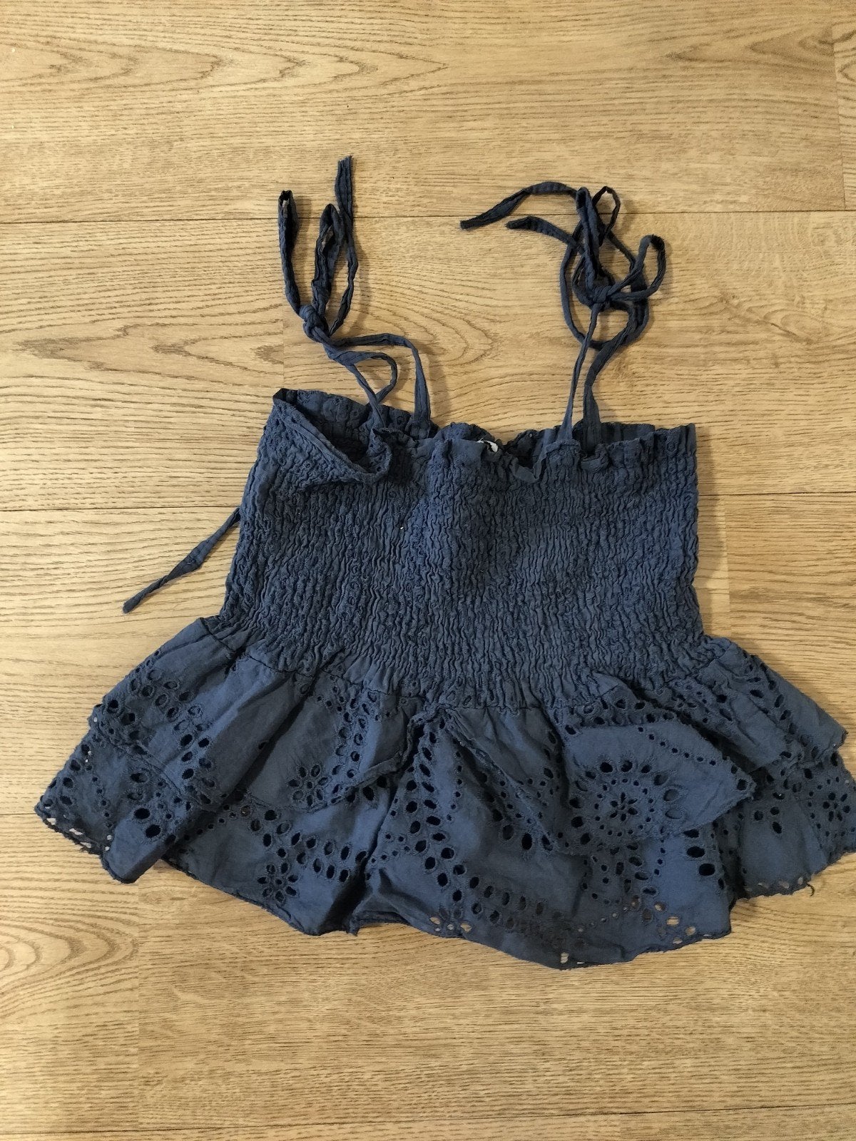Meet X Tiger top met broderie en smockwerk, Kleding | Dames, Meet X Tiger, Blauw, Ophalen of Verzenden, Zo goed als nieuw