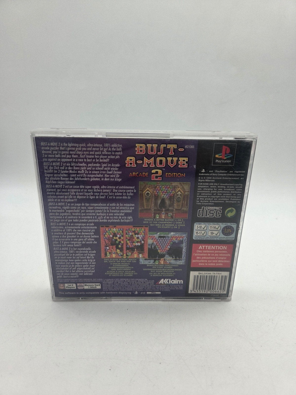 Bust-A-Move 2 Arcade Edition - PlayStation 1 (PS1), Puzzel en Educatief, Gebruikt, 2 spelers, Eén computer
