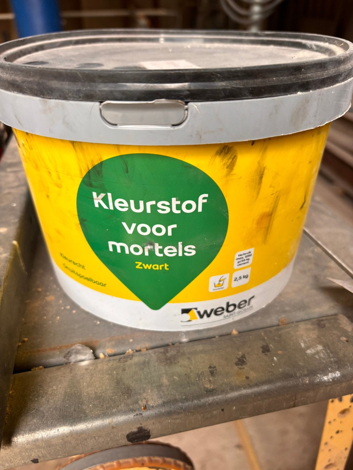 Weber kleurstof voor mortels zwart, Doe-het-zelf en Verbouw, Ophalen, Zo goed als nieuw, Wit