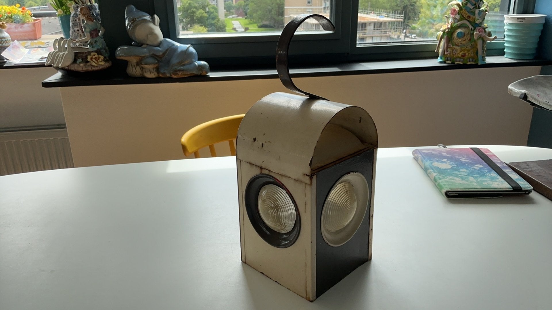 Vintage Spoorweg Lantaarn - Decoratieve Lamp 28x15x15cm, Ophalen of Verzenden