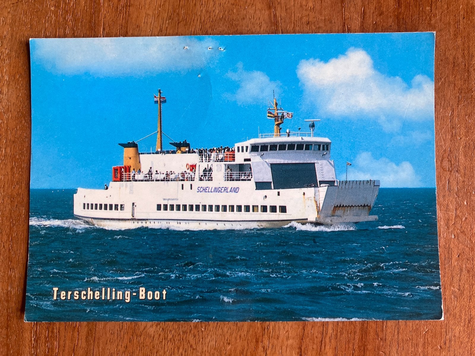 Veerboot MS Schellingerland - Terschelling-Boot 1984, Ophalen of Verzenden, Gebruikt, Motorboot, Kaart, Foto of Prent