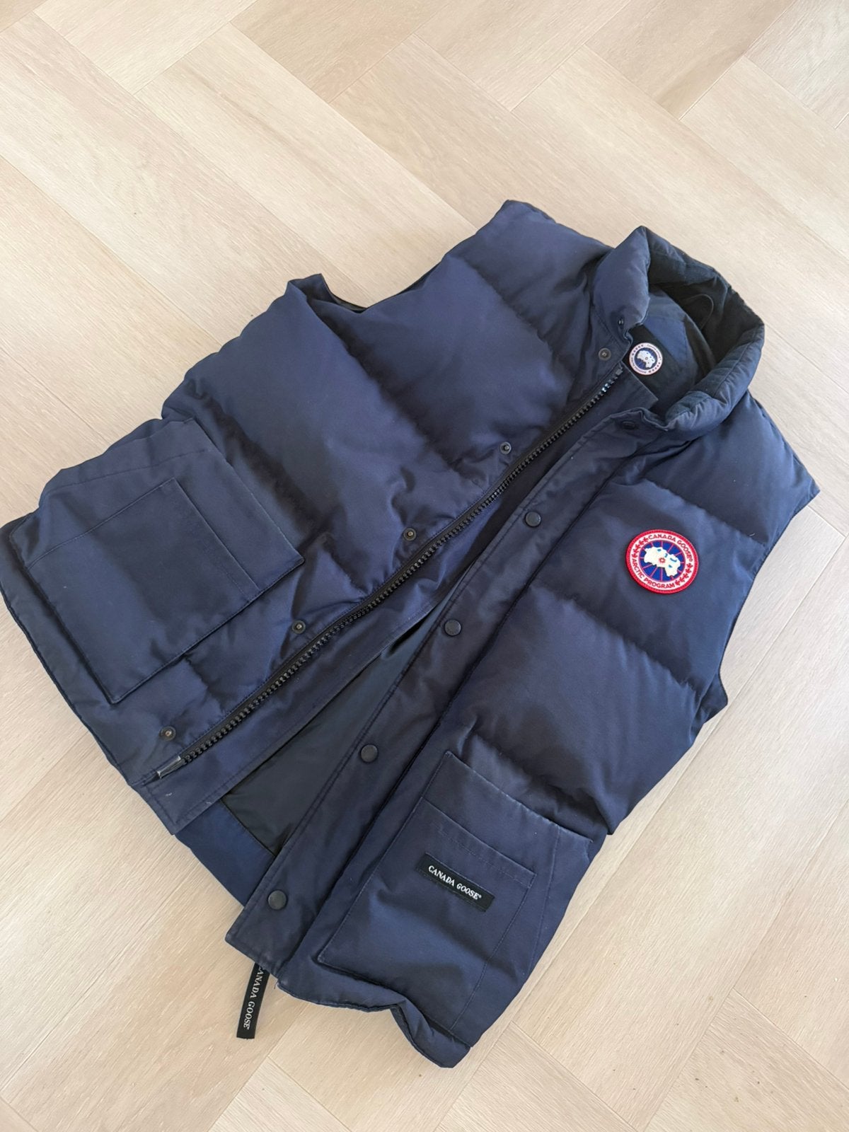 Canada Goose Bodywarmer Heren Orgineel, Ophalen of Verzenden, Zo goed als nieuw, Maat 48/50 (M), Blauw