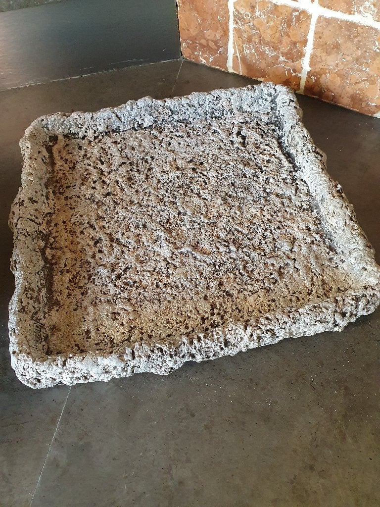 Decoratieve onderzetter van aardewerk, 30x30 cm, Ophalen, Overige typen, Hittebestendig, Grijs