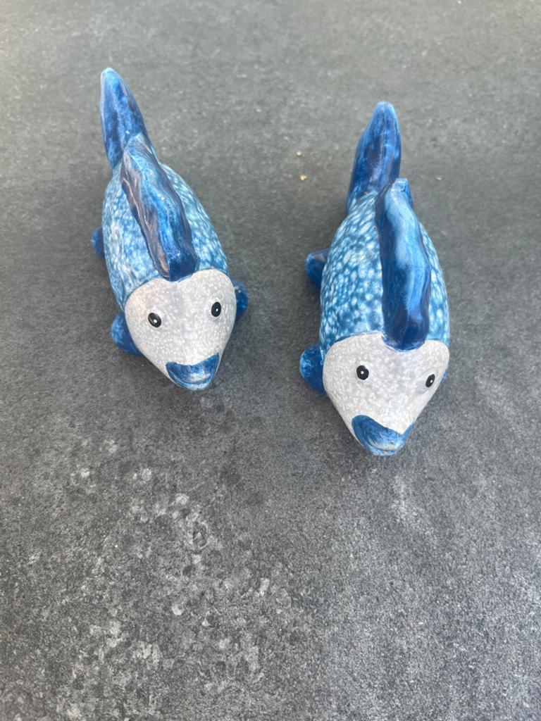 Leuke woonaccessoires: twee visjes van 11 cm, Sieraden, Tassen en Uiterlijk, Bedels, Zo goed als nieuw, Overige merken, Overige materialen