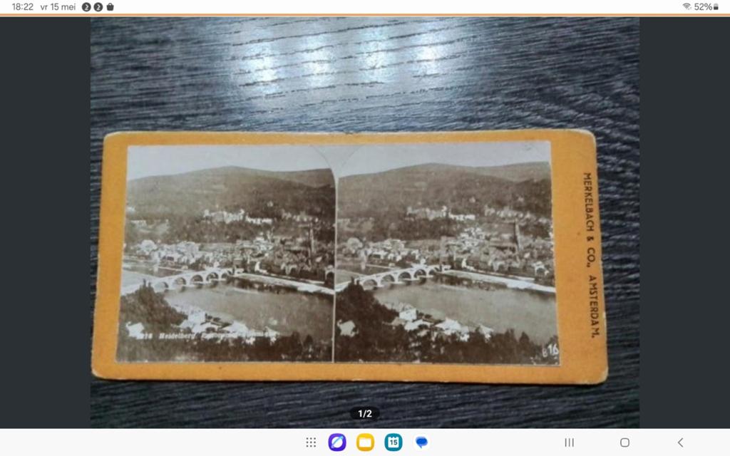 Stereofoto Heidelberg, Duitsland - Voor 1940, Verzamelen, Gebruikt, Foto, Voor 1940, Buitenland