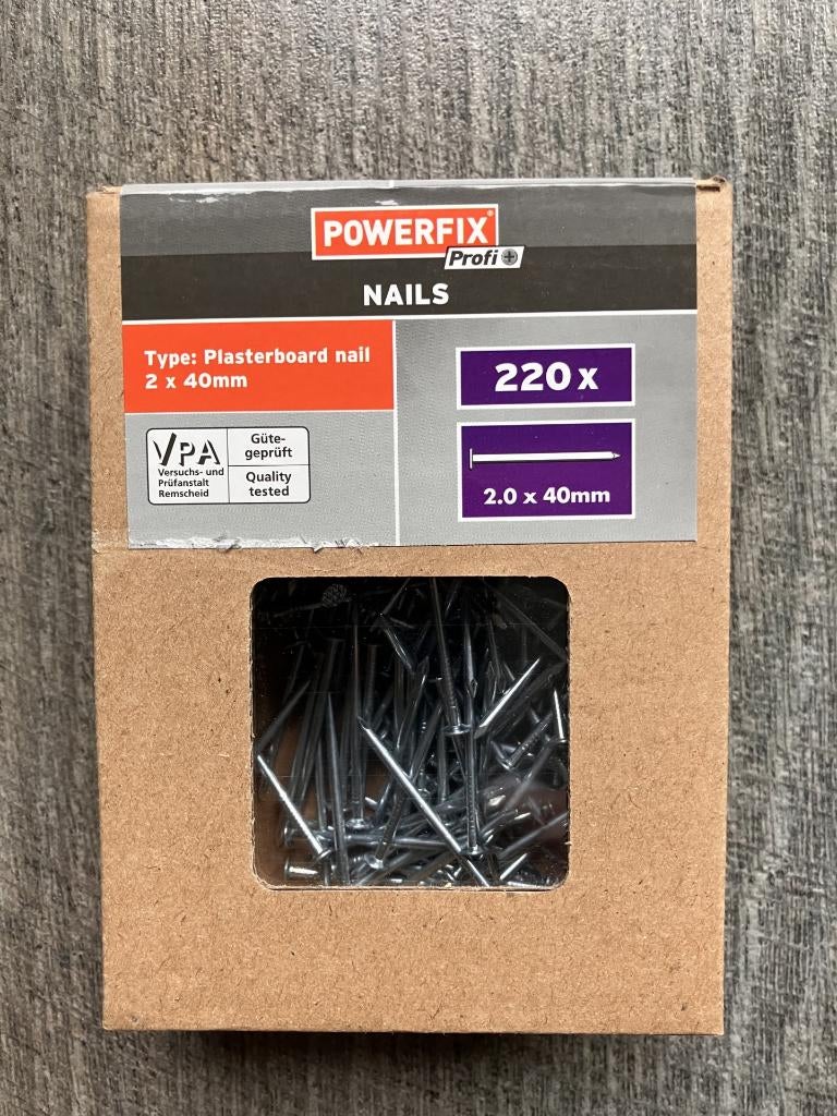 Spijkers (220 stuks 2,0 x 40 mm ), Doe-het-zelf en Verbouw, IJzerwaren en Bevestigingsmiddelen, Nieuw, Ophalen of Verzenden, Spijkers
