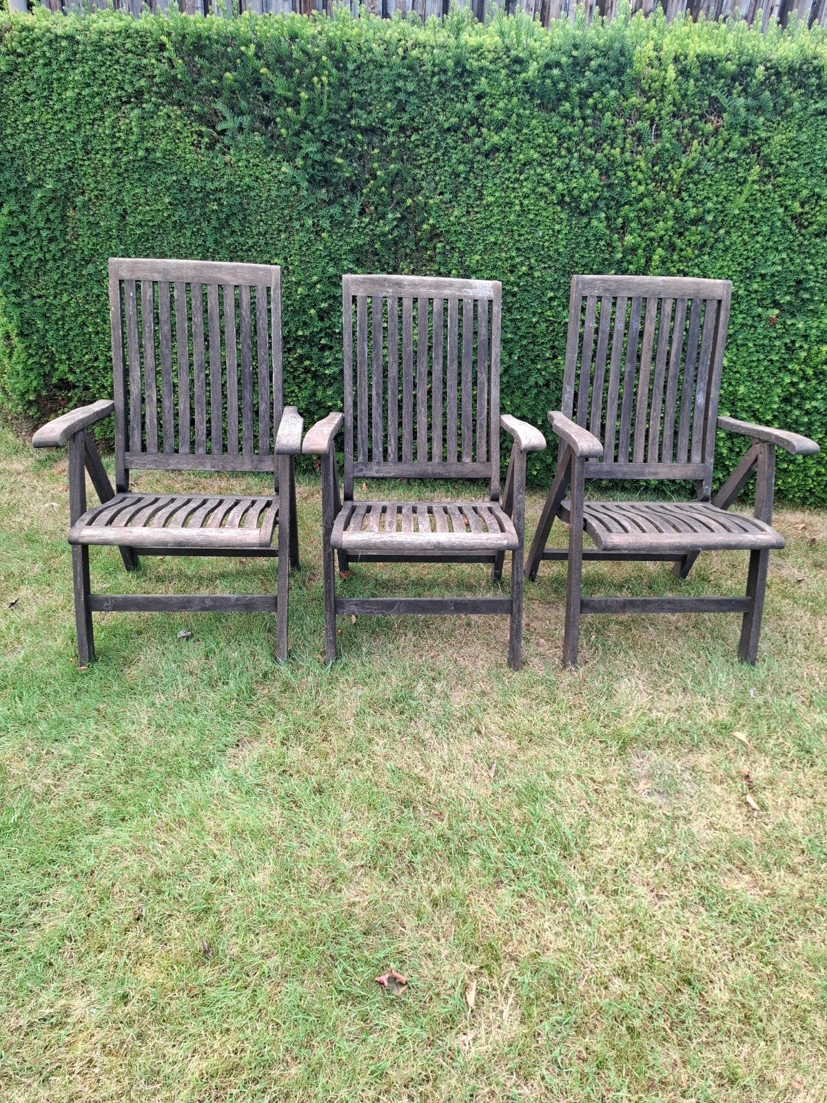 Hardhouten tuinstoelen. Merk: Garden furniture, Ophalen, Gebruikt, Hout, Verstelbaar