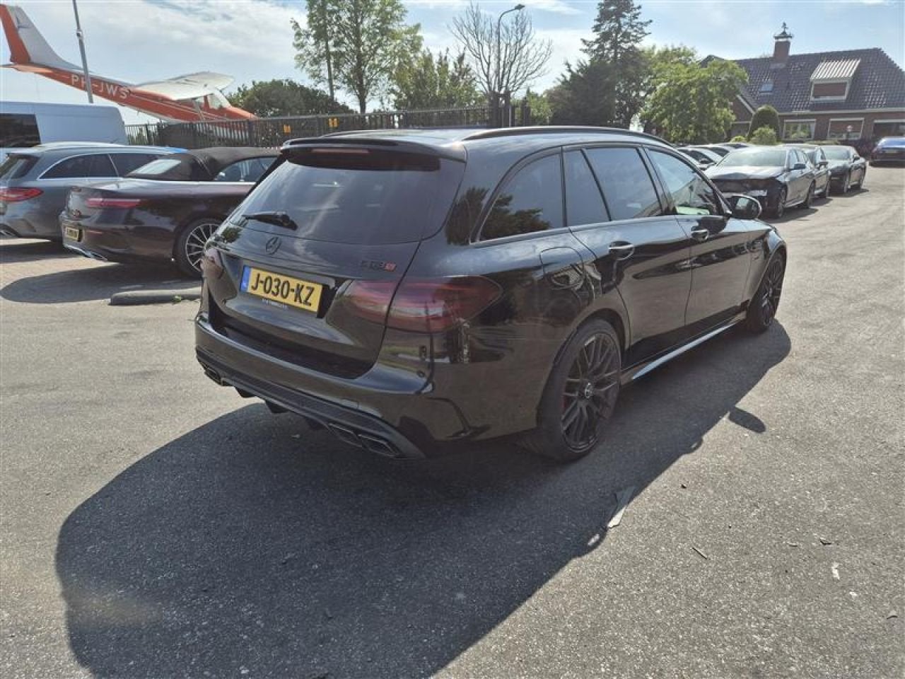 Mercedes-Benz C-Klasse Estate C-63 AMG 4.0 V8 Biturbo, Auto diversen, Schadeauto's, Automaat, Zwart, Mercedes-Benz, Stationwagon