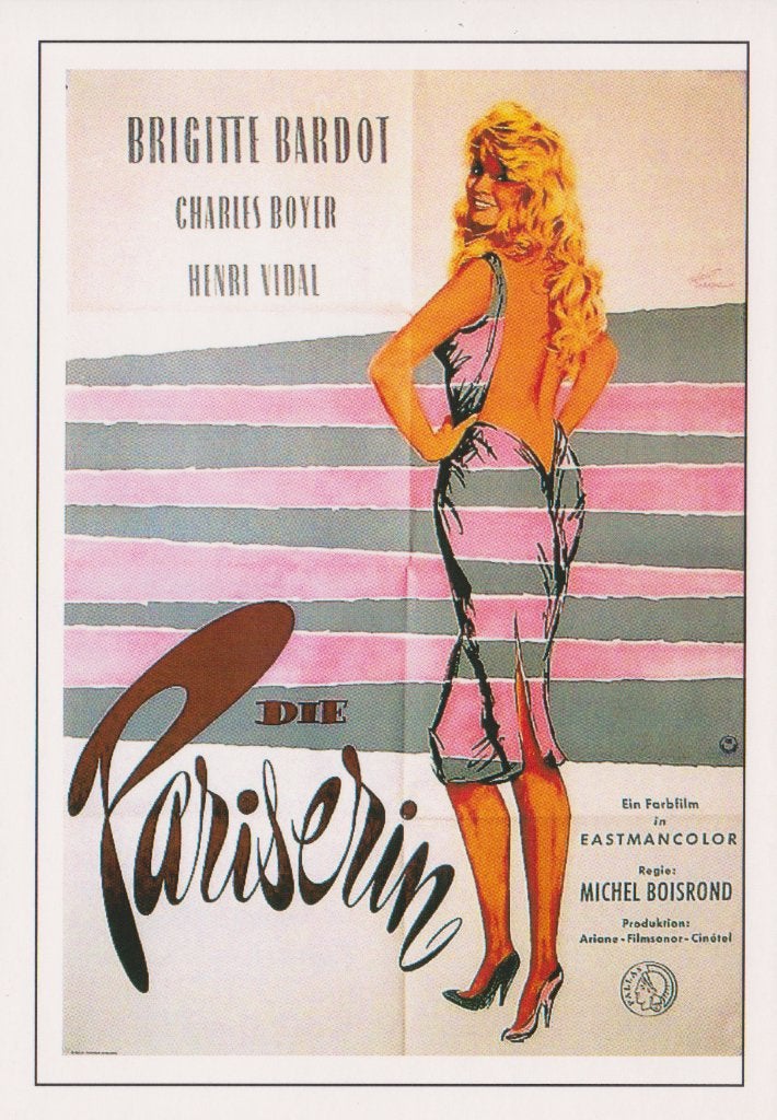 Filmsterren poster-ansichtkaart Brigitte Bardot, Verzenden, 1940 tot 1960, Ongelopen, Sterren en Beroemdheden