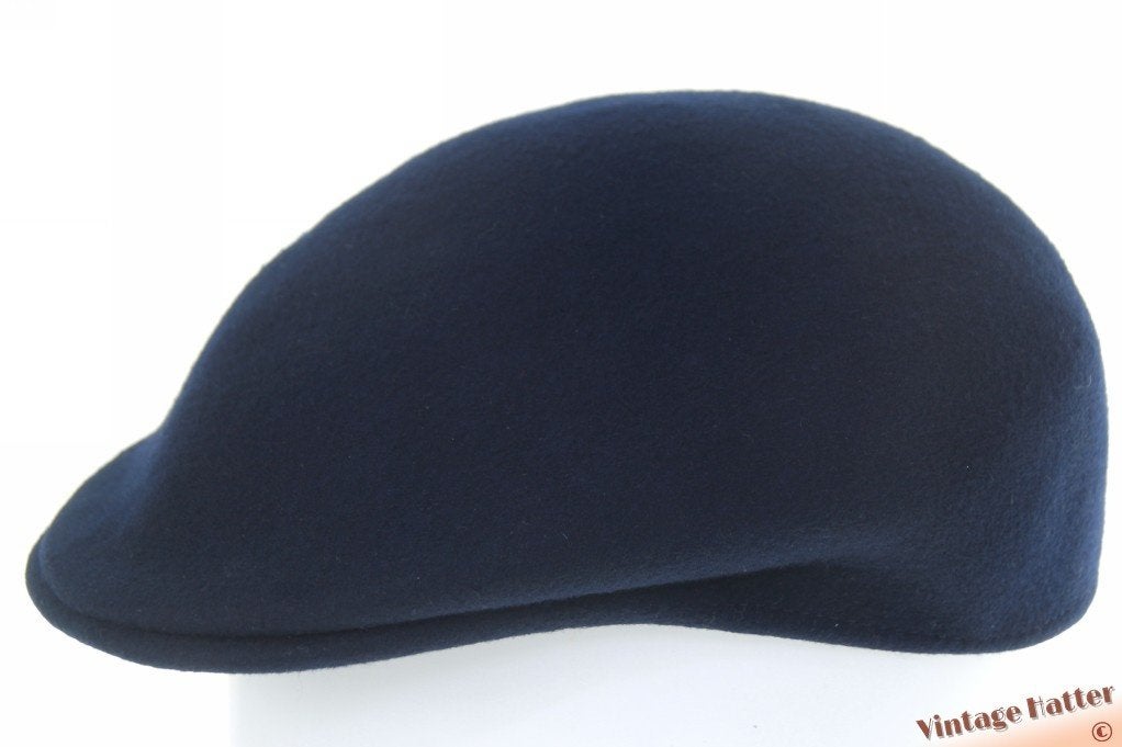 Voorgevormde vintage pet donkerblauw vilt 57 gratis verzend., Ophalen of Verzenden, Zo goed als nieuw, 57 cm (M, 7⅛ inch) of minder