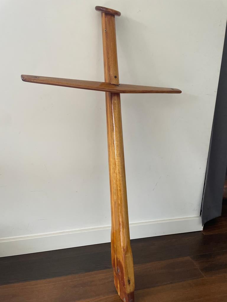 Hardhouten mast/kruis voor motorboot, Watersport en Boten, Ophalen of Verzenden, Gebruikt, Overige typen