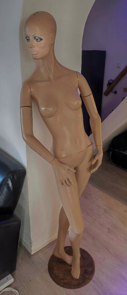 Vintage etalagepop / paspop damesmodel, Ophalen of Verzenden, Zo goed als nieuw