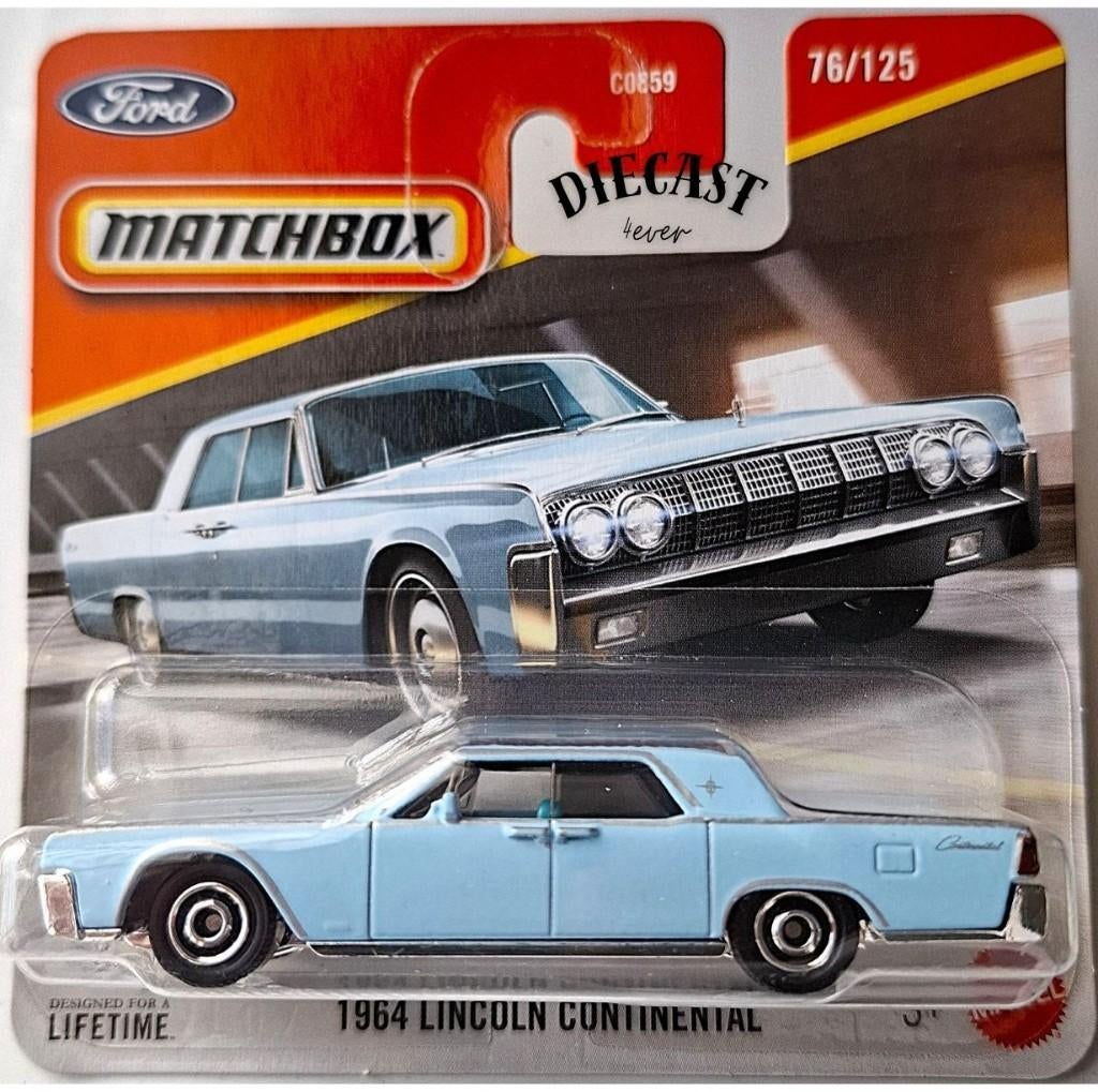Matchbox 1964 Lincoln Continental, Baby blue, Light Blue, Ophalen, Nieuw, Auto