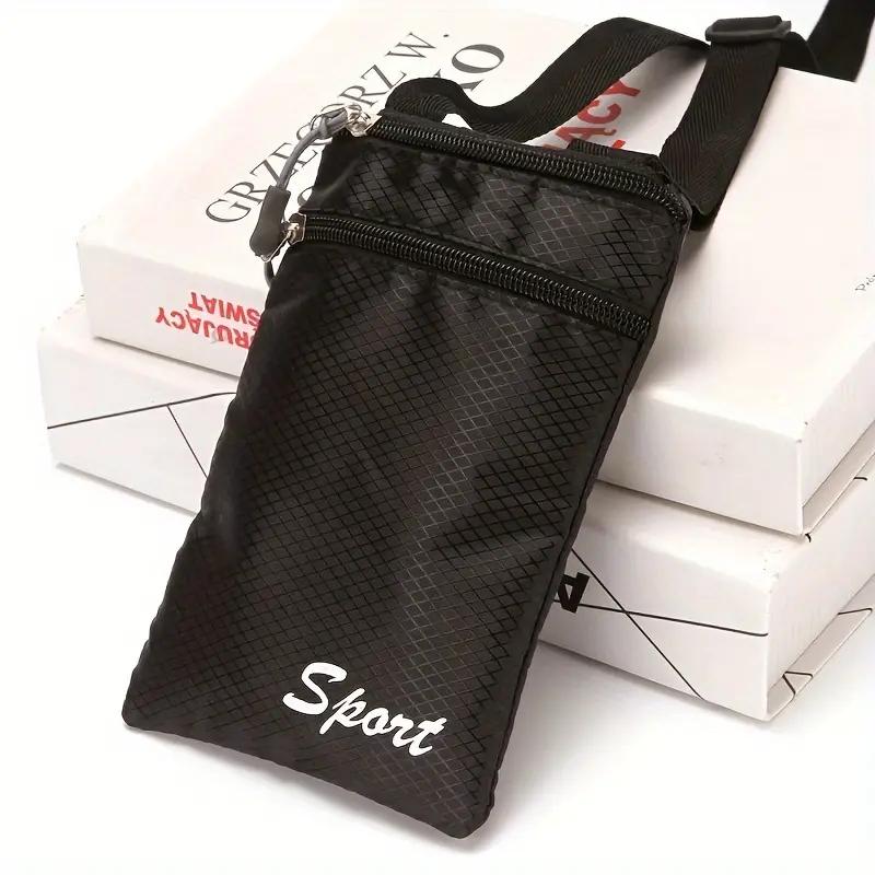 Leuke sportieve shoulder-/crossbody slingbag "SPORT", Verzenden, Nieuw, Zwart