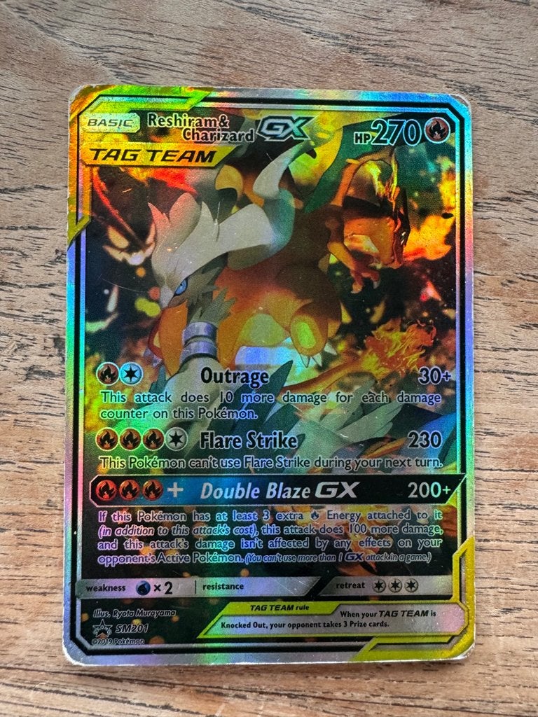Reshiram&charizard, Ophalen of Verzenden, Gebruikt, Losse kaart
