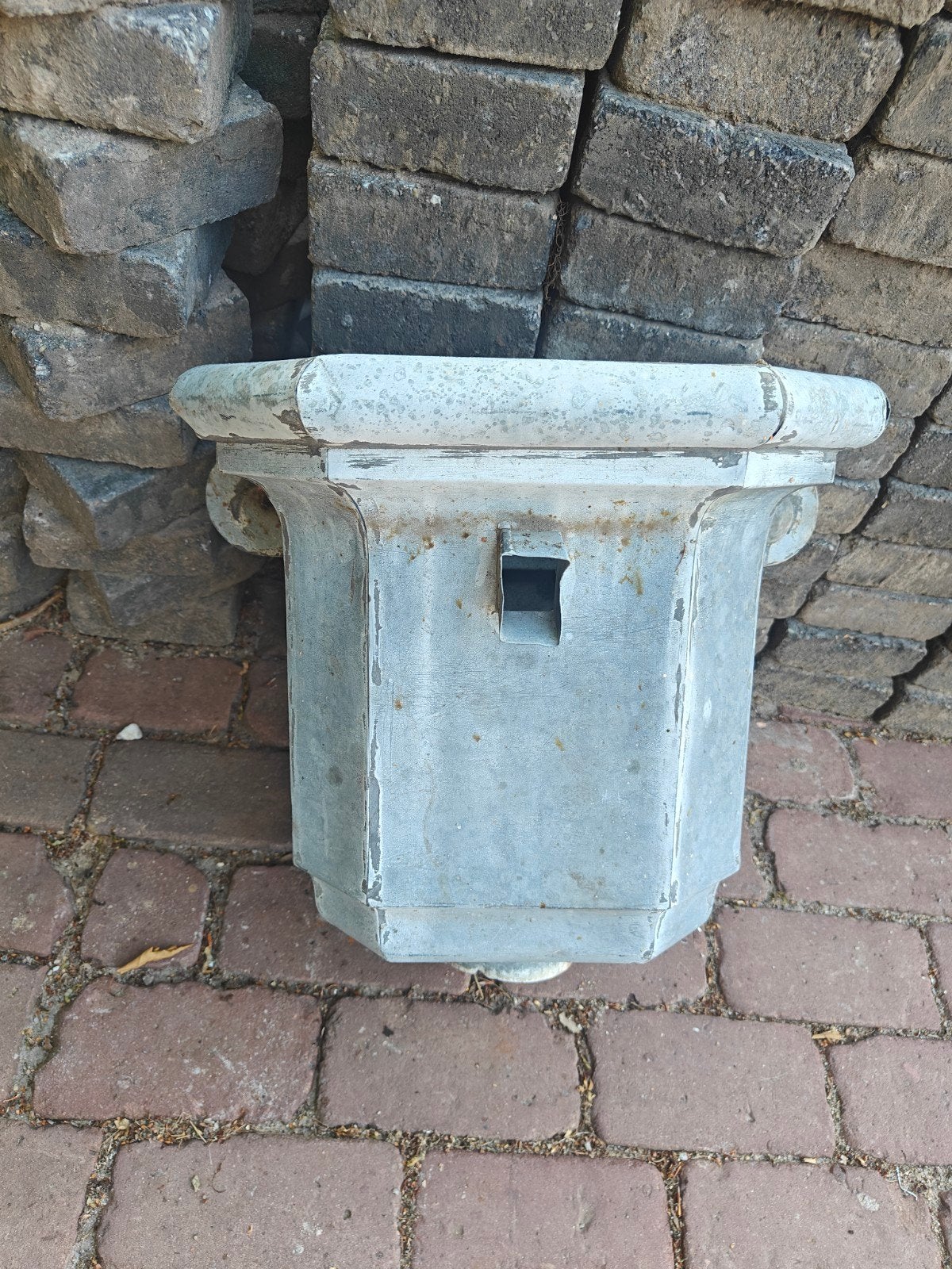 Zinken overstortbakken met regenpijpen 3x, Ophalen, Gebruikt, Zink, Minder dan 2 meter