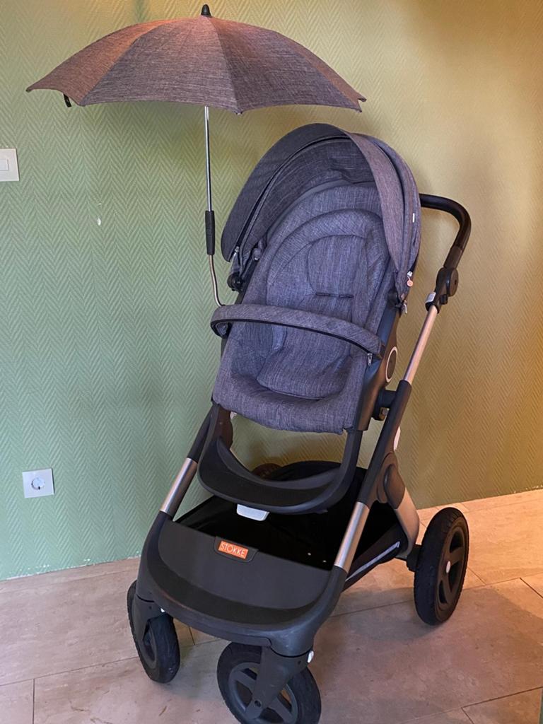 Stokke Trailz kinderwagen met parasol/Maxi Cosi/Luiertas, Gebruikt, Verstelbare duwstang, Ophalen, Kinderwagen