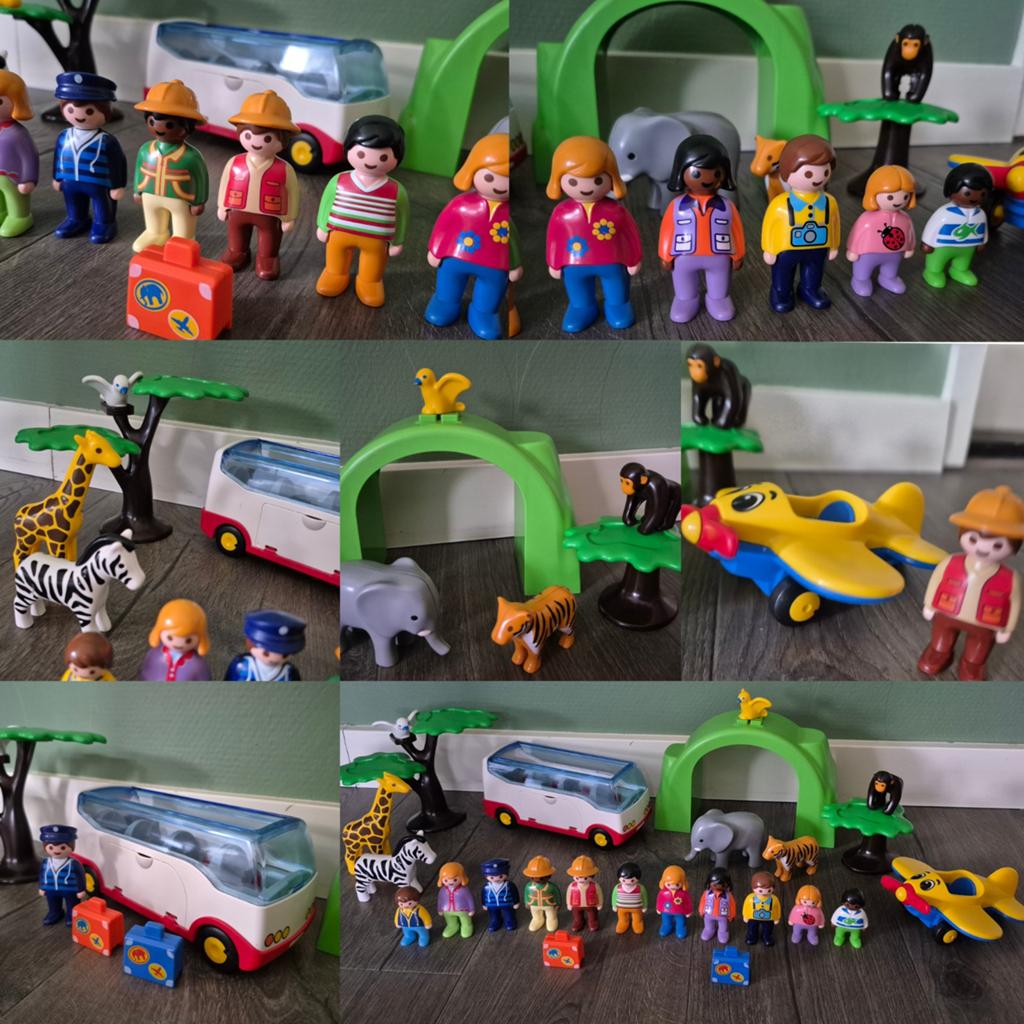 Playmobil safari wildlife dieren vliegtuig bus poppetjes, Ophalen of Verzenden