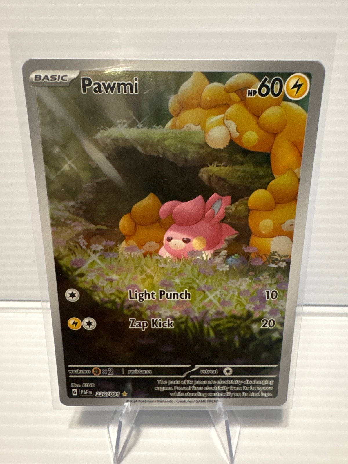 Pawmi 226/091 Paradox Rift Pokémon Kaart NM, Ophalen of Verzenden, Zo goed als nieuw, Losse kaart