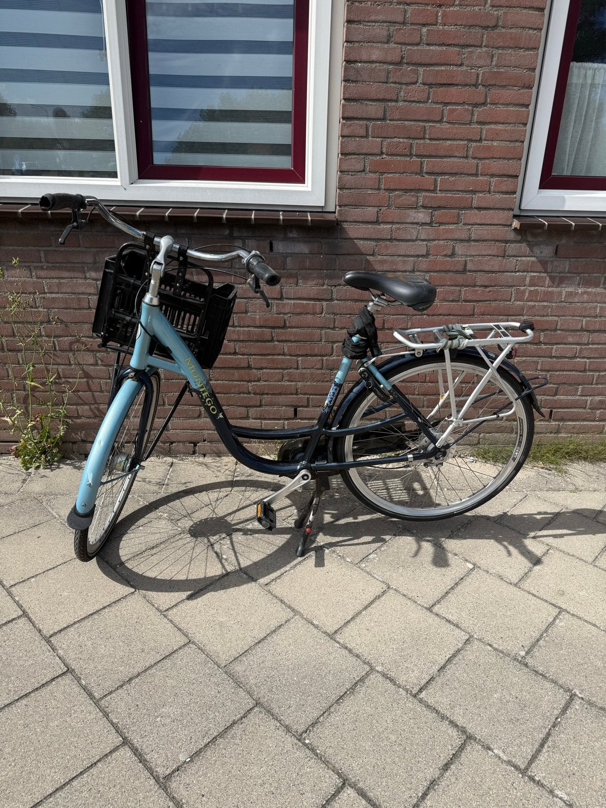 Montego fiets met voordrager en 6 versnellingen, Gebruikt, Velgrem, Versnellingen, 50 tot 53 cm