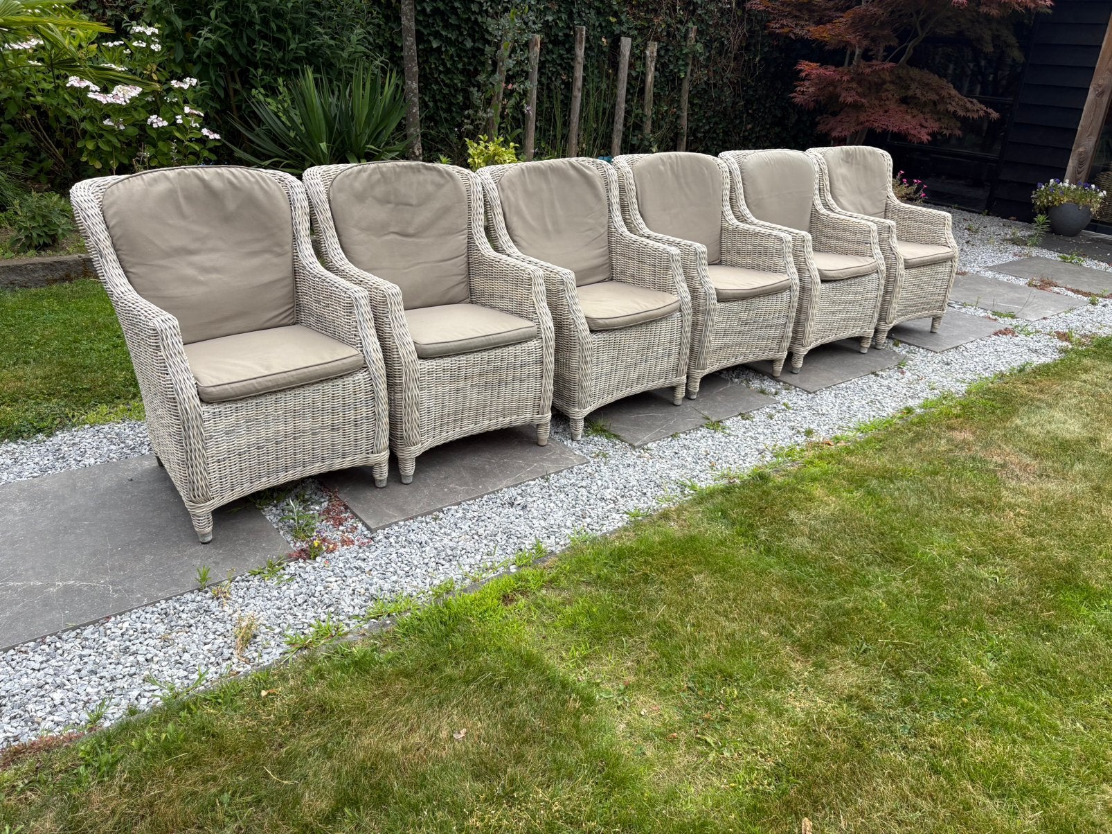 6 mooie Brighton tuinstoelen van 4 Seasons Outdoor (4SO), Ophalen, Zo goed als nieuw, Wicker