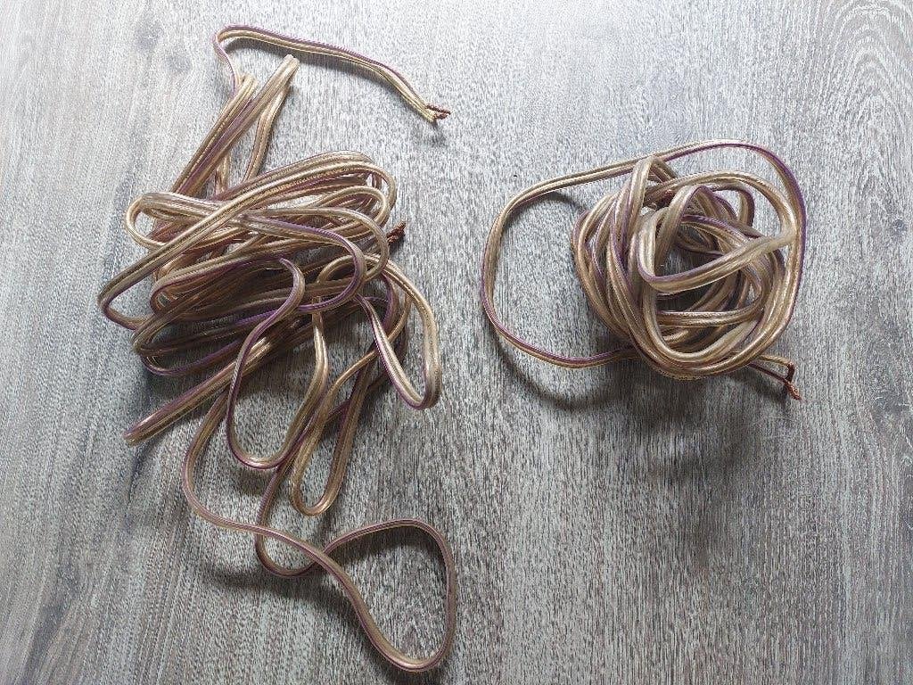 Luidsprekerkabel 2 x 2,5 m2 lengte: 3,50 m en 2 m 2x2,5 qmm, Ophalen of Verzenden, Gebruikt, 2 tot 5 meter, Luidsprekerkabel