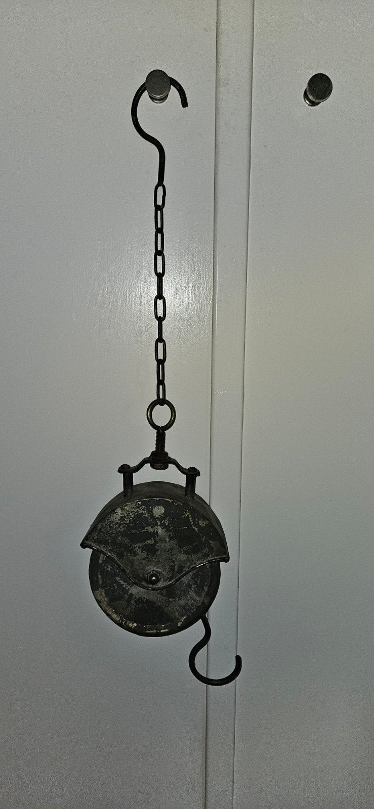 Decoratie katrol met ketting en haken, 66 cm lang, Huis en Inrichting, Woonaccessoires | Overige, Ophalen of Verzenden