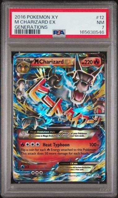 PSA 7 M Charizard EX #12 Generations 2016 Pokémon, Ophalen of Verzenden, Nieuw, Losse kaart, Foil