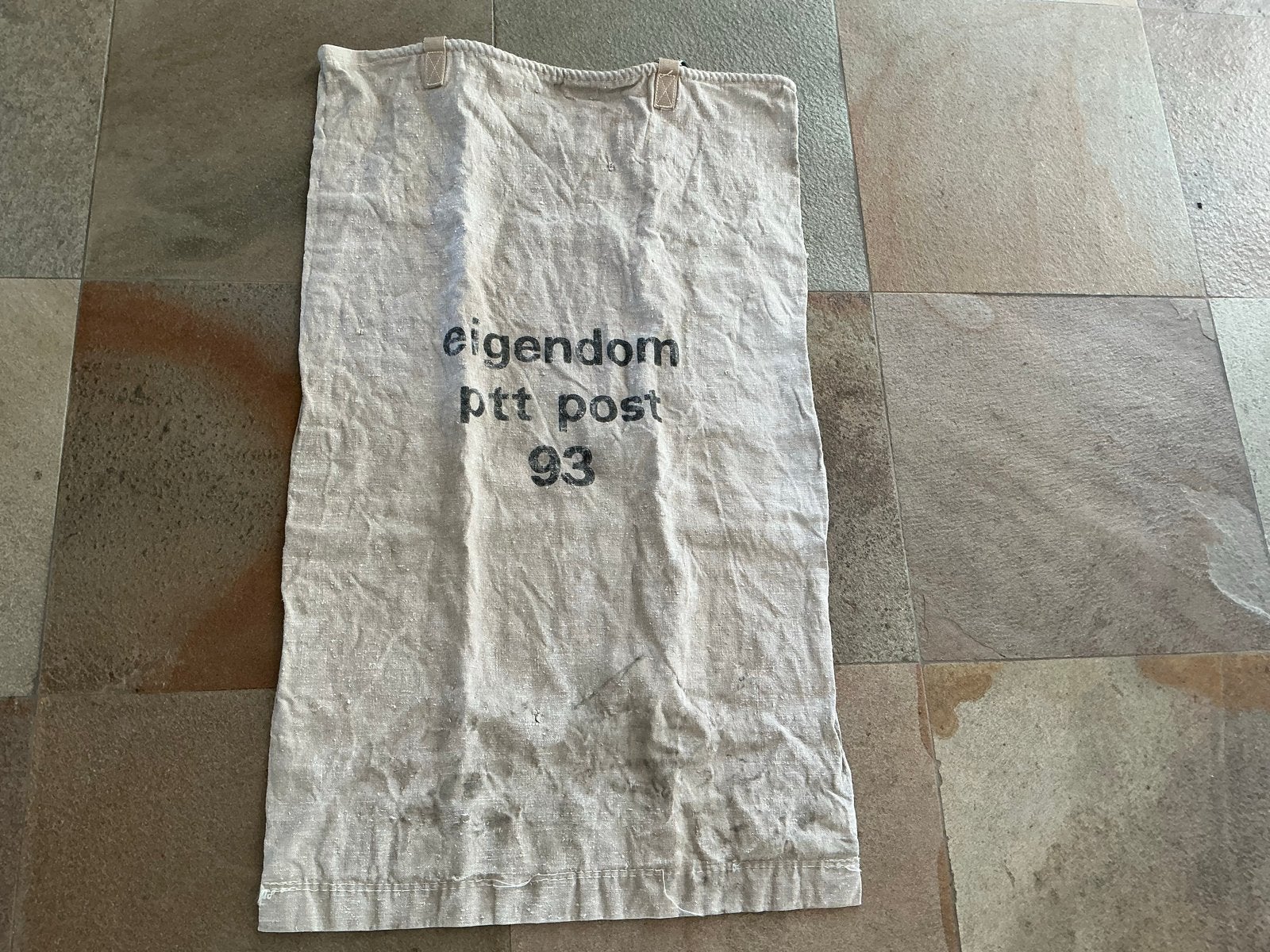Vintage PTT Post zak - 'Eigendom PTT Post 93', Ophalen of Verzenden