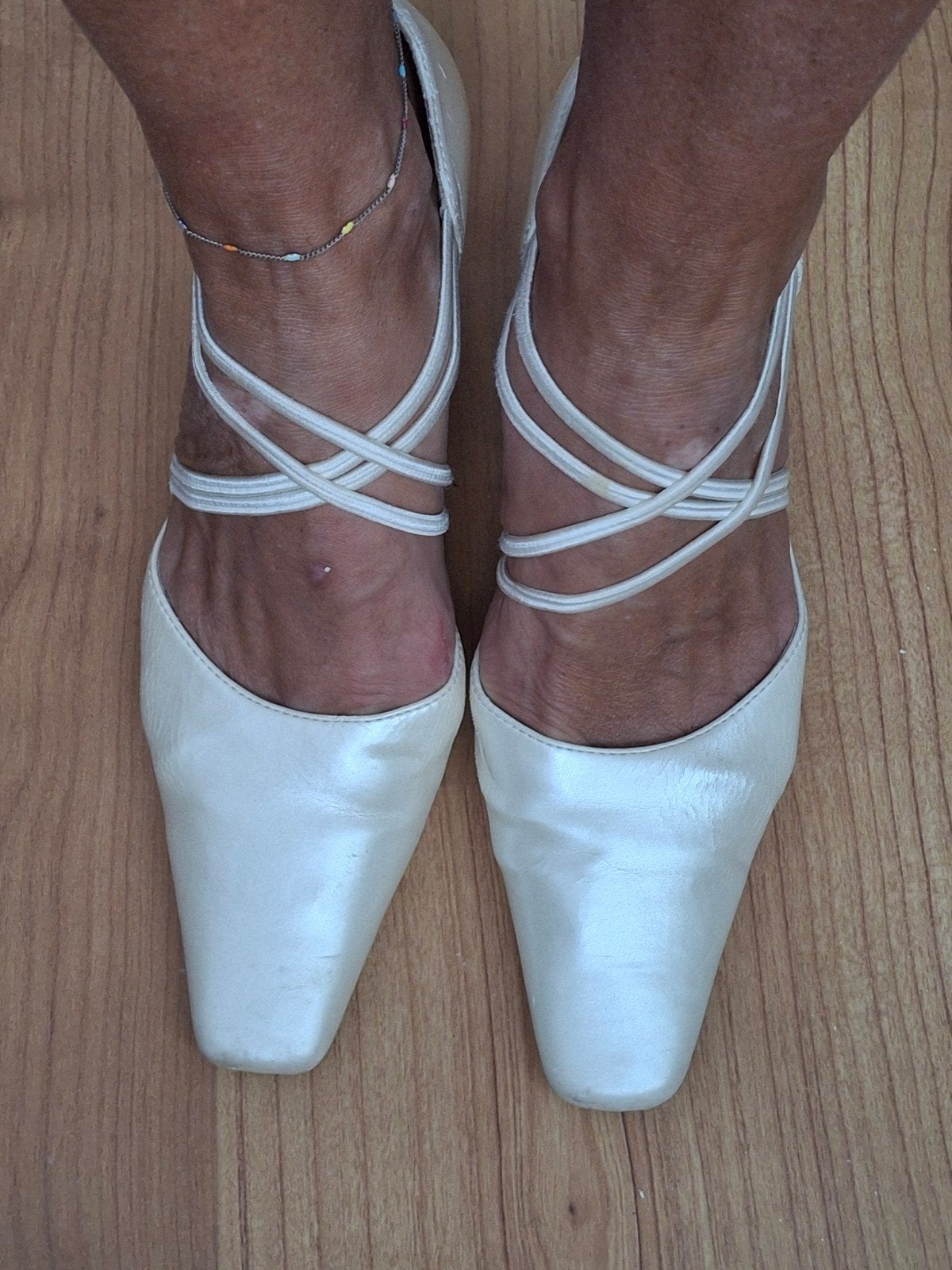Ivoor Viviane bruidsschoenen - maat 38 - 1 dag gedragen, Overige kleuren, Schoenen, Ophalen of Verzenden, Zo goed als nieuw