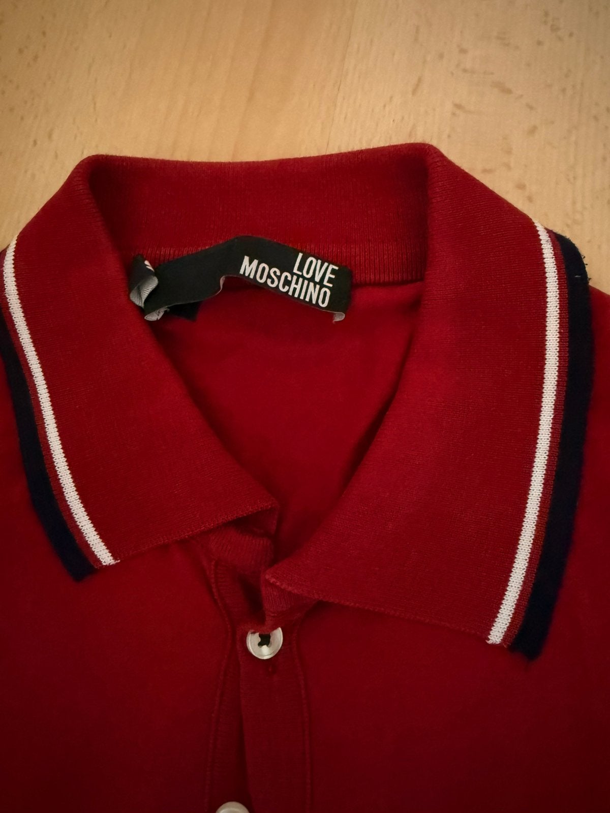 Moschino, heren shirt, rood, echte merk, maar s,, Kleding | Heren, Ophalen of Verzenden, Zo goed als nieuw, Maat 46 (S) of kleiner