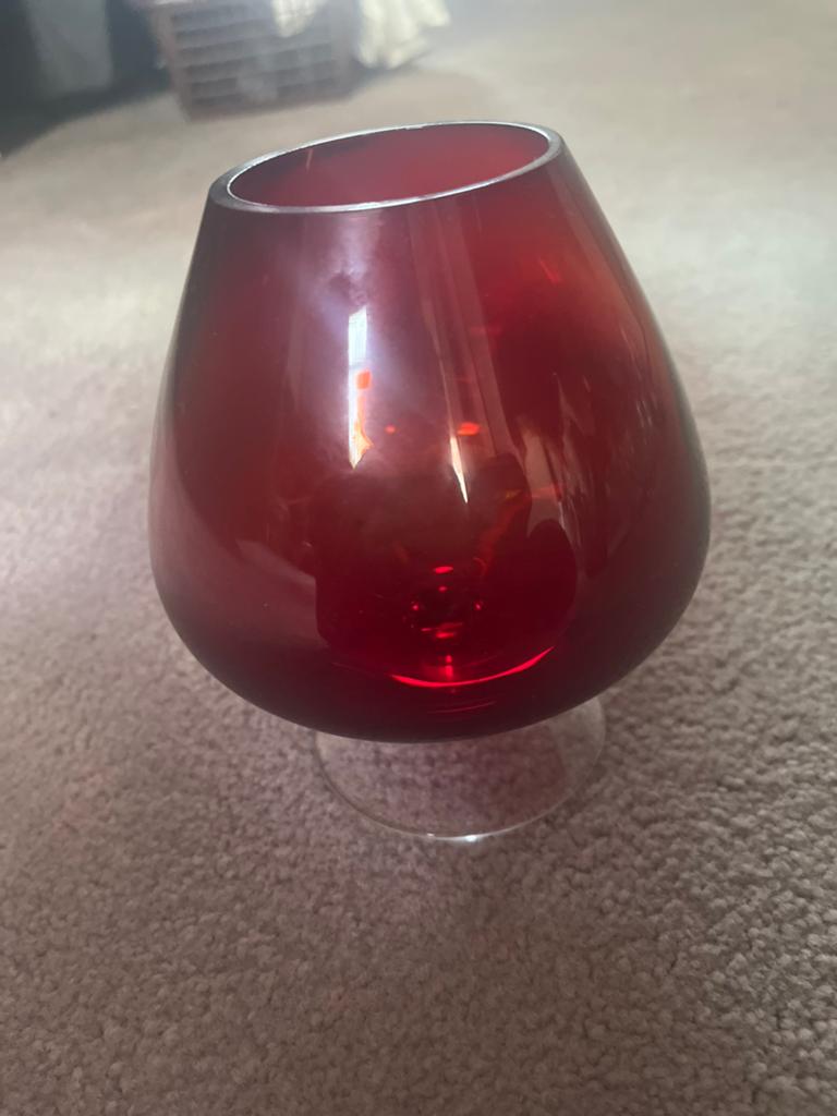 Vintage Empoli ballonvaas, Overige kleuren, Ophalen of Verzenden, Minder dan 50 cm, Glas