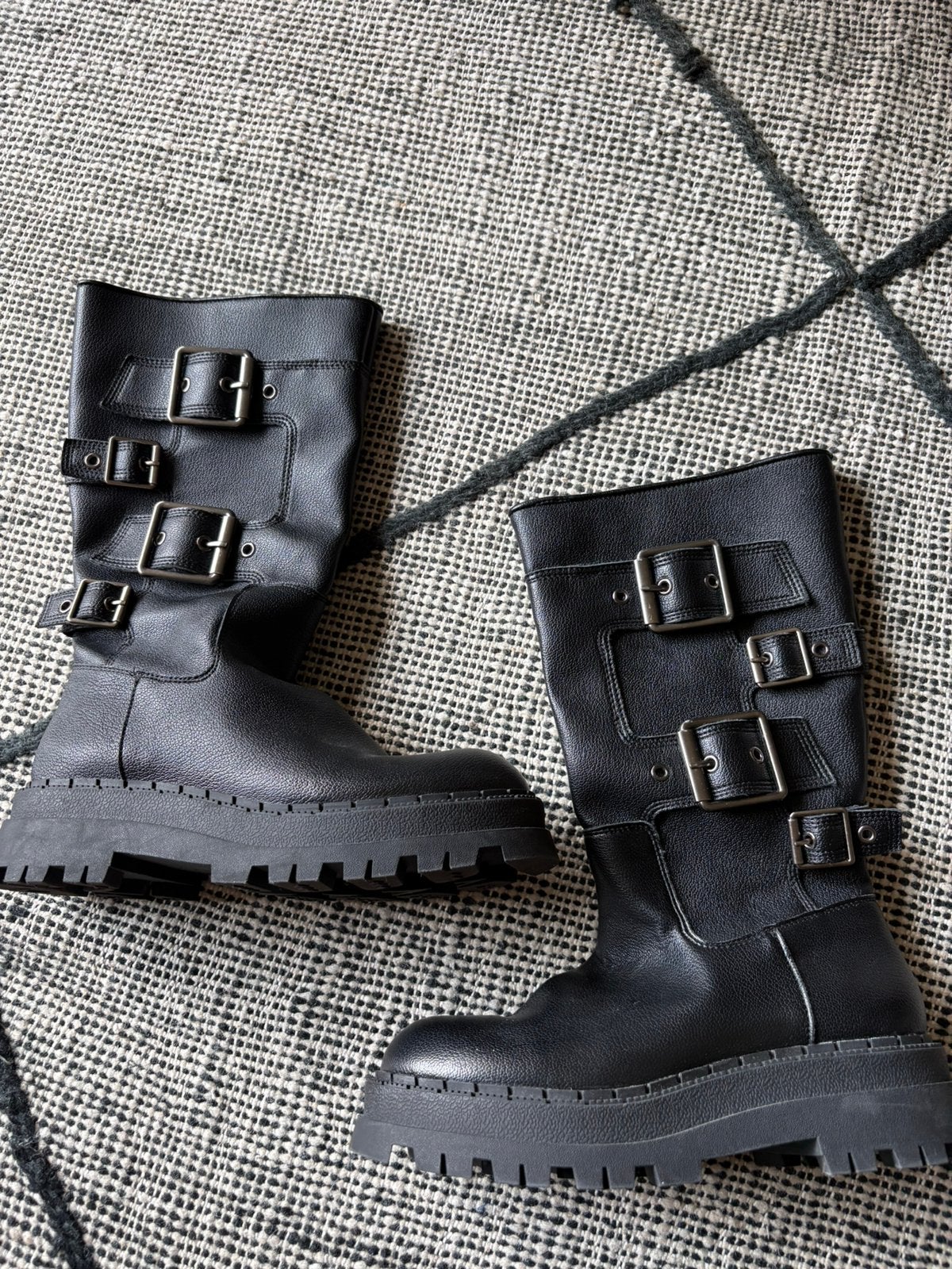 Zara biker boots, Hoge laarzen, Zwart, Nieuw, Ophalen of Verzenden