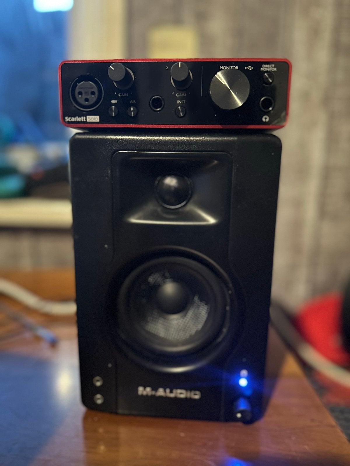 Focusrite Scarlett Solo 3 & M-Audio BX3BT Studio Set, Ophalen of Verzenden, Zo goed als nieuw