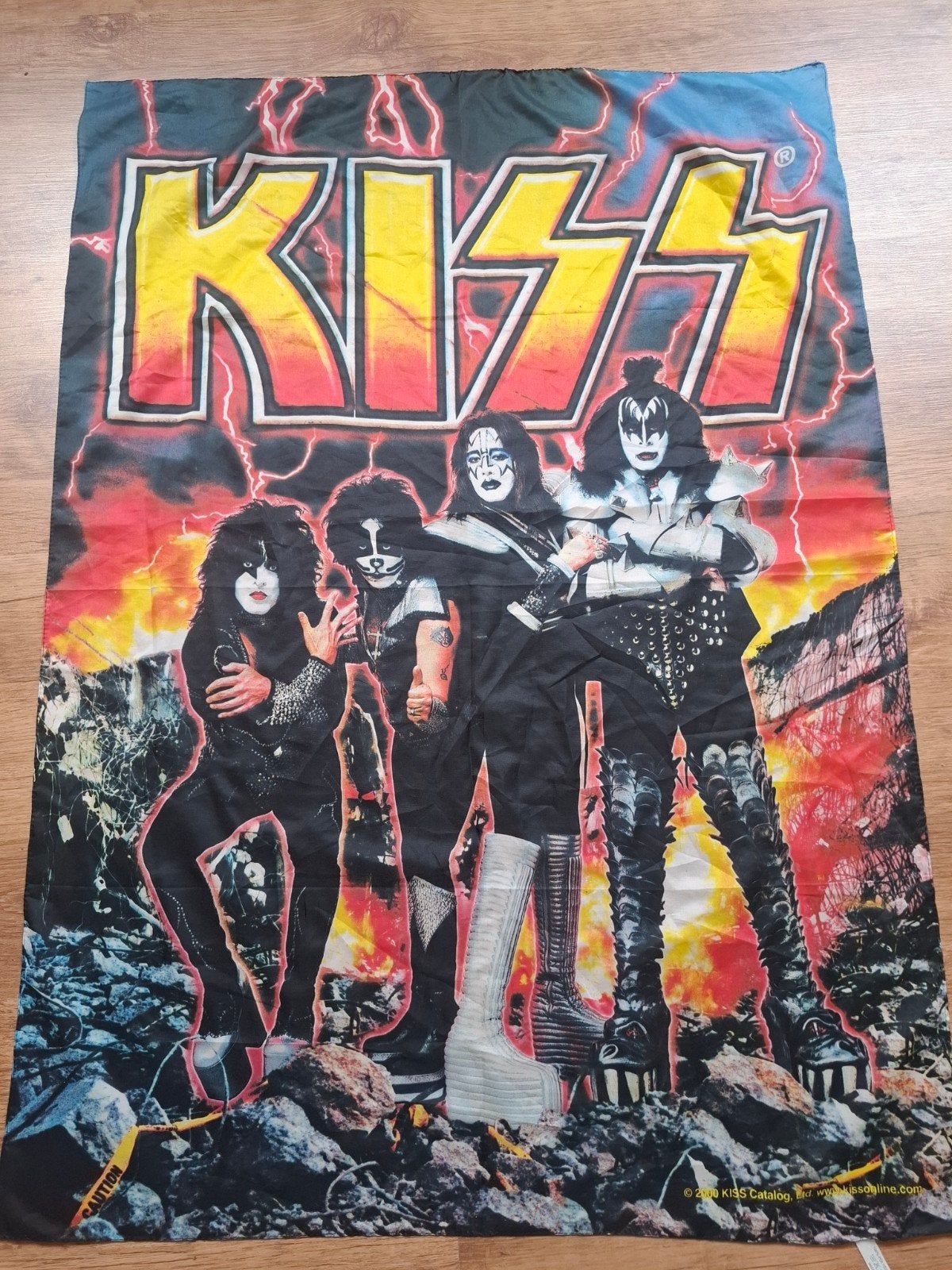 vintage Kiss Vlag (2000) Groot Formaat (100x70 cm), Verzamelen, Ophalen of Verzenden, Zo goed als nieuw, Overige typen